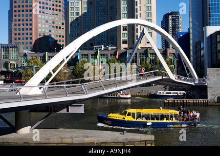 Melbourne Cityscape / Melbourne il fiume Yarra e Southbank Precinct.Melbourne Victoria Australia. Foto Stock