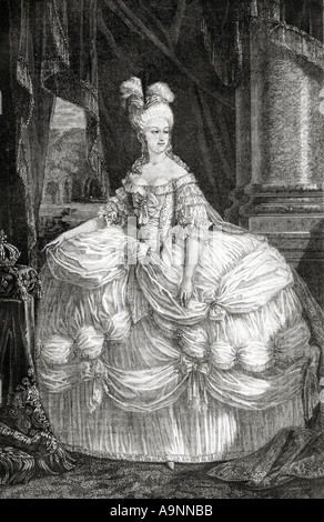 Maria Antonietta, 1755 - 1793. Regina di Francia come la moglie di Luigi XVI. Foto Stock