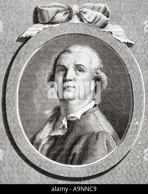 Conte Alessandro di Cagliostro, alias della strega Giuseppe Bálsamo, 1743 - 1795. L'avventuriero italiano, mago e Massone. Foto Stock