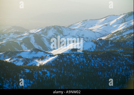 Una vista del lago di Tahoe NV dalla sommità del picco di Diamante Foto Stock