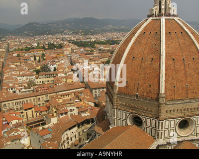 Il Duomo di Firenze Firenze, vista sui tetti della città Foto Stock