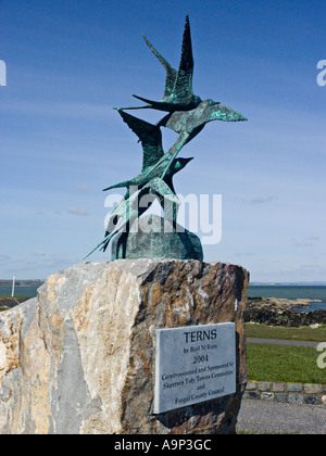 Una scultura in bronzo di sterne da Brid ni Rinn vicino a Skerries harbour regione settentrionale della contea di Dublino in Irlanda Foto Stock