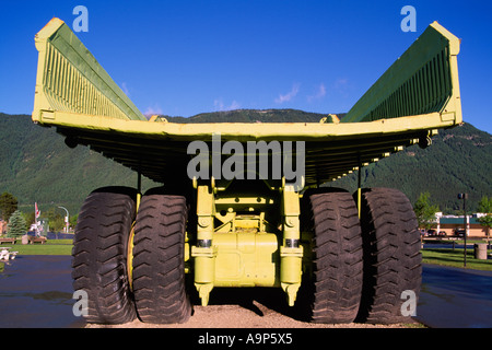 Più grande del mondo di Mining Autocarro con pianale di scarico - Terex Titan - Sparwood, BC, British Columbia, Canada Foto Stock