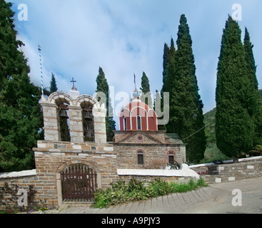 Frammento di docheiariou vera croce manastir monastero montagna monte Athos in Grecia greco ortodossa chiesa cristiana EU Europe decimo Foto Stock