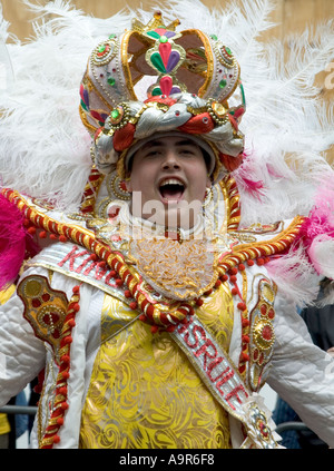 Re di malgoverno, Paraiso Scuola di Samba, carnevale di Notting Hill, London, Regno Unito Foto Stock