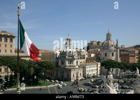 Vista da Victor Emmanuel monument roma, Italia. Foto Stock