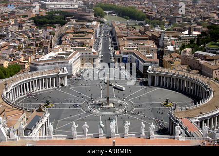 San Pietro, Roma, visto dalla Basilica di San Pietro Foto Stock