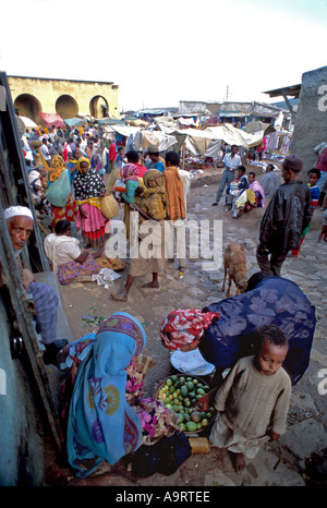 Il mercato di Harar, Etiopia Foto Stock