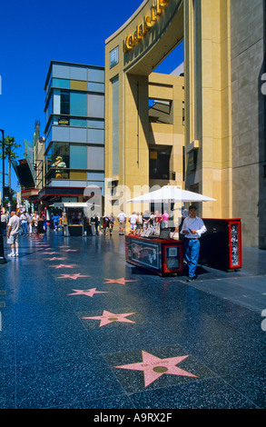 WALK OF FAME DI HOLLYWOOD BOULEVARD LOS ANGELES Foto Stock