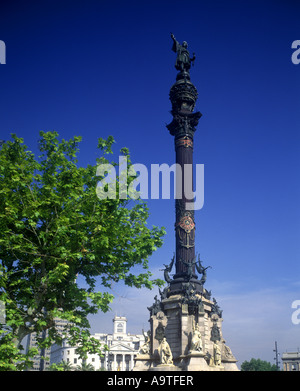 COLUMBUS COLONNA DI PIETRA PAESEIG DE COLON Barcellona Catalonia Spagna Foto Stock