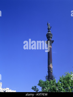 COLUMBUS COLONNA DI PIETRA PAESEIG DE COLON Barcellona Catalonia Spagna Foto Stock