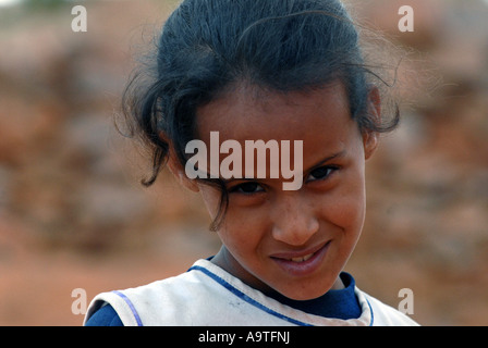 Ragazza della Mauritania Chinguetti Adrar regione Foto Stock