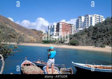 Isla Margarita Island Venezuela Porlamar City barche da pesca Foto Stock