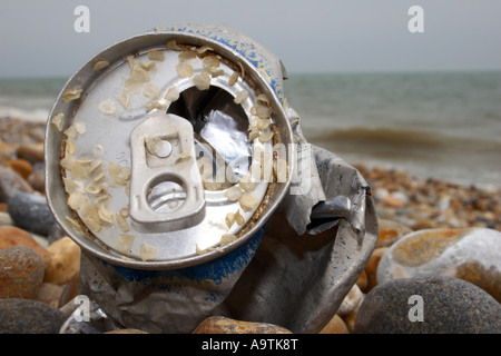 Crumpled può essere lavato a terra. Foto Stock