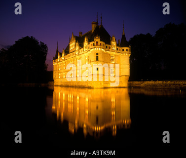 Spettacolo di Suoni e Luci CHATEAU AZAY LE RIDEAU Indre et Loire Francia ! Non rilasciato! Foto Stock