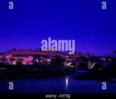 CHATEAU COMTAL LA CITE CARCASSONNE AUDE FRANCIA Foto Stock