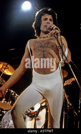 Regina - il gruppo britannico con Freddie Mercury nel 1977 Foto Stock