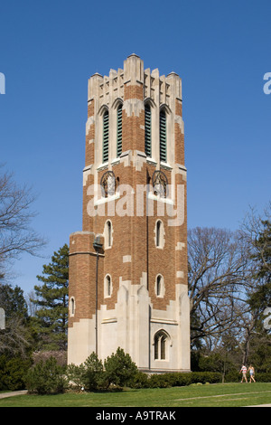 Beaumont torre sul campus dell'Università dello Stato del Michigan in East Lansing Michigan STATI UNITI Foto Stock