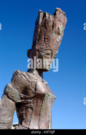 Pictish Regina scultura in bronzo, Portmahomack Easter Ross and Cromarty. Foto Stock