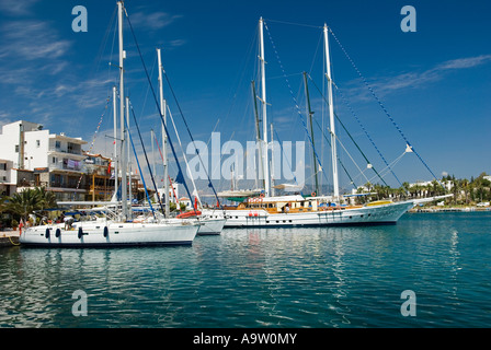 Barche a vela in Datca Harbour, Turchia. Foto Stock