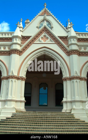 Il Palazzo del Parlamento l'ingresso l'Alveare edifici governativi e parlamentari del complesso della città di Wellington, Nuova Zelanda Foto Stock