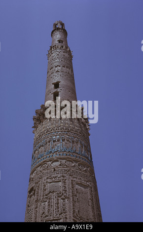 Il Minareto di Jam sul fiume Hari Rud Ghor provincia Afghanistan centrale Foto Stock