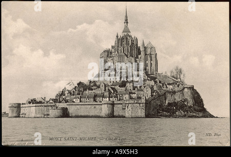 Mont St Michel carta 1 Foto Stock