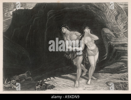 Adam Eve lasciare Martin Foto Stock