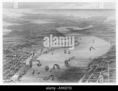 New Orleans Birds Eye Foto Stock