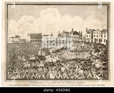 1819 Peterloo vista Foto Stock