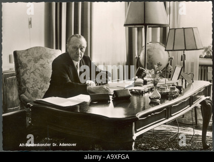 Konrad Adenauer Foto Stock