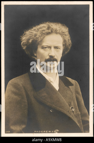 Paderewski cartolina Foto Stock