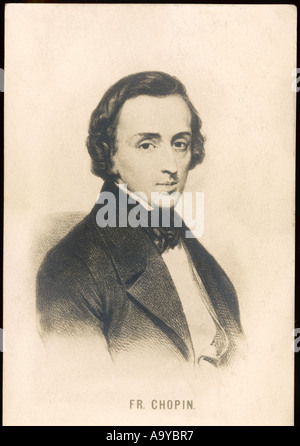 Chopin cartolina polacco Foto Stock