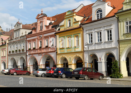 Il centro storico di Domazlice, west Bohemia Repubblica Ceca Foto Stock