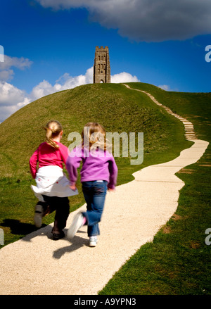 Glastonbury Tor, Somerset, Regno Unito Foto Stock