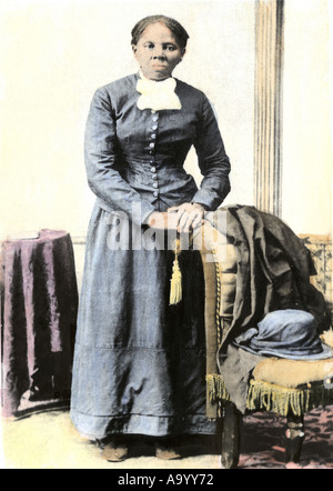 Harriet Tubman il Mosè della sua gente. Colorate a mano i mezzitoni di una fotografia Foto Stock