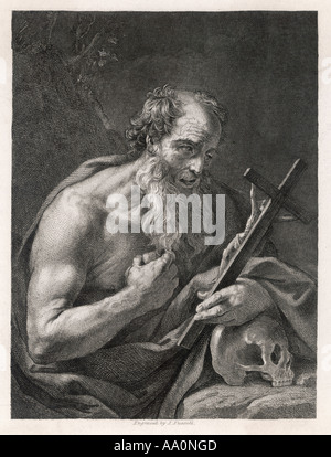 San Girolamo in meditazione Foto Stock