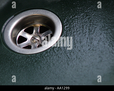 Il foro del tappo in un dissipatore di plastica del Galles GB UK 2003 Foto Stock