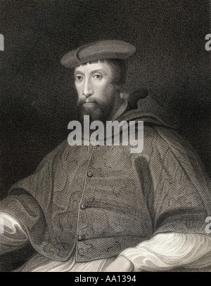 Reginald Pole, 1500 - 1558. Cardinale inglese della Chiesa Cattolica e l'ultimo l Arcivescovo di Canterbury. Foto Stock