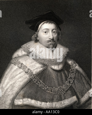 Sir Edward Coke, 1552 - 1634. British barrister, giudice e politico. Foto Stock