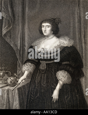 Elizabeth Stuart, 1596 - 1662. Electress del Palatinato e brevemente la regina di Boemia come la moglie di Federico V del Palatinato. Foto Stock