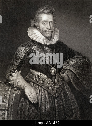 Henry Wriothesley, 3° Conte di Southampton, Barone di Wriothesley a Titchfield, 1573 - 1624. Nobile inglese. William Shakespeare's patron. Foto Stock