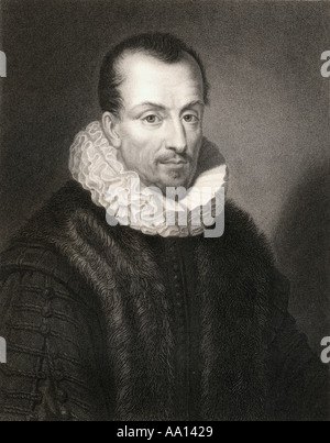 Jacques Auguste de tu o Thuanus 1553 - 1617. Storico francese, libro di collettore e presidente del Parlement de Paris. Foto Stock