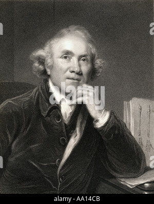 John Hunter, 1728 - 1793. Chirurgo scozzese, fondatore di anatomia patologica in Inghilterra Foto Stock