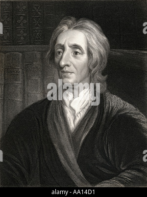 John Locke, 1632 - 1704. Filosofo inglese e al medico che ha fondato la scuola di empirismo. Foto Stock