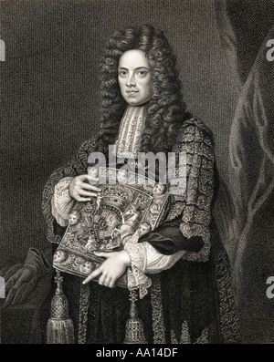 John Somers, primo Baron Somers, 1651 a 1716. Signore alto Cancelliere di Inghilterra sotto Re Guglielmo III. Foto Stock