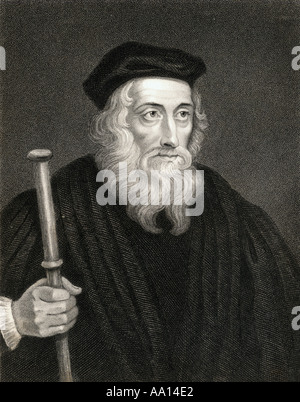 John Wycliffe, anche ortografato Wycliff, Wyclef Wicliffe o Wiclif, c. 1330 - 1384. Inglese teologo, filosofo e riformatore della Chiesa. Foto Stock