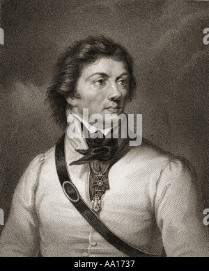 Andrzej Tadeusz Bonawentura Kościuszko, 1746-1817. Polish-Lithuanian ingegnere militare, statista e leader militari. Foto Stock