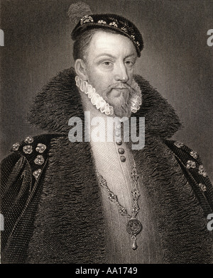 Thomas Radclyffe (o Ratclyffe), 3° Conte di Sussex, c. 1525 -1583. Signore Vice dell Irlanda durante il periodo Tudor e cortigiano Foto Stock