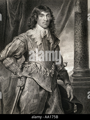 William Hamilton, secondo duca di Hamilton, Conte di Cambridge, Conte di Lanark, 1616 - 1651. Scottish Royalist durante l'inglese guerre civili. Foto Stock